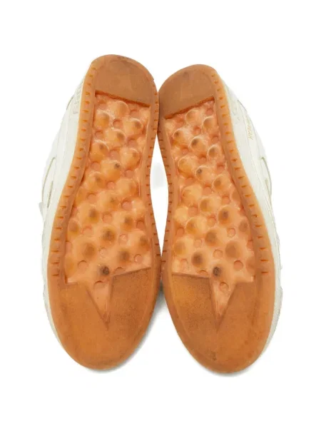 Кожени маратонки Golden Goose May с протрити краища бяло