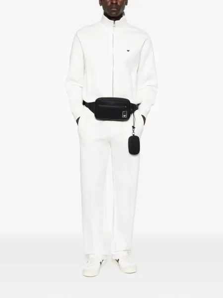 Curea Emporio Armani cu autograf albastru