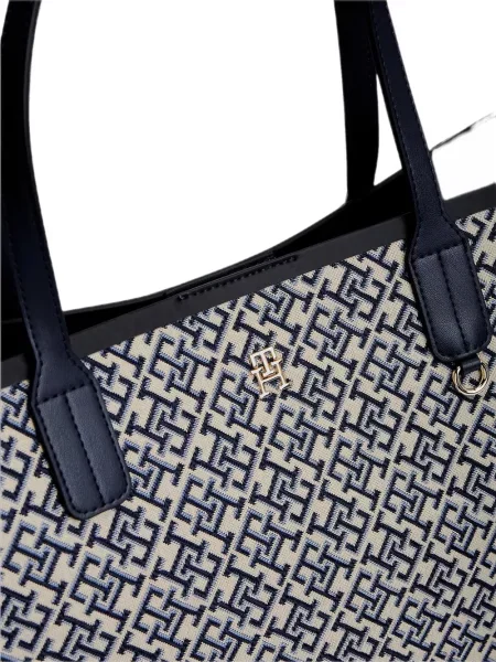 Shopper táska Tommy Hilfiger autogrammal kék