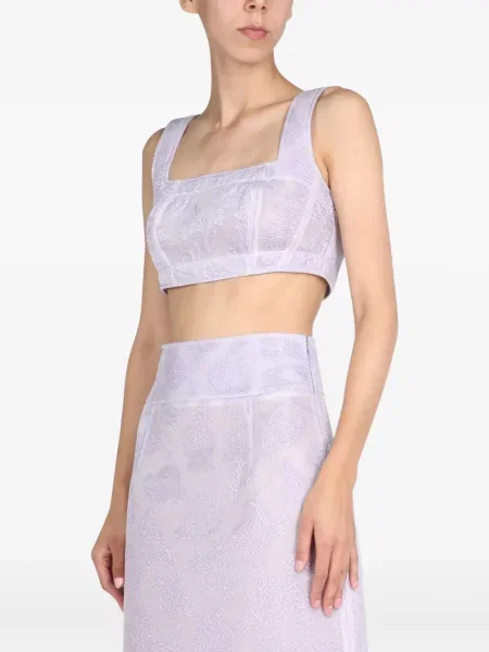 Top Jil Sander cu model paisley violet