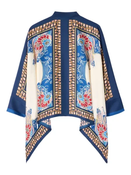 Cămașă La Doublej cu model floral cu imagine albastru
