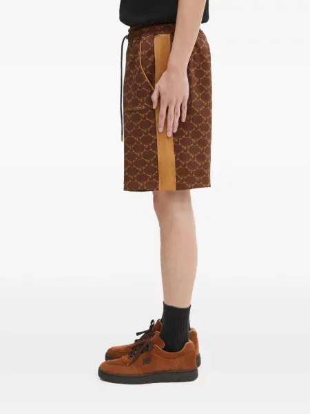 Pantaloni scurți A Bathing Ape® cu dungi maro