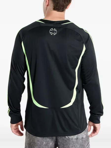 Футбол тениска с дълъг ръкав Adidas на райета мъниста бяло