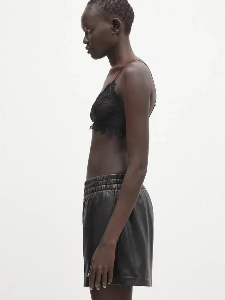 Sutien Anine Bing transparente din dantelă negru