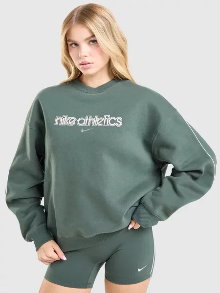 Nike Bluza Studio Fleece Os Crew Gls zielona