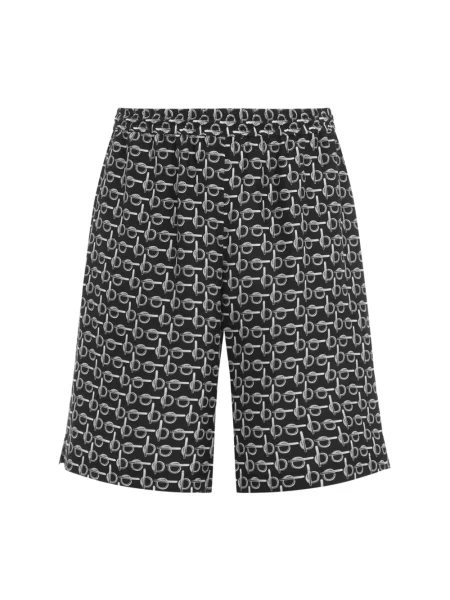 Szorty Burberry z nadrukiem czarne