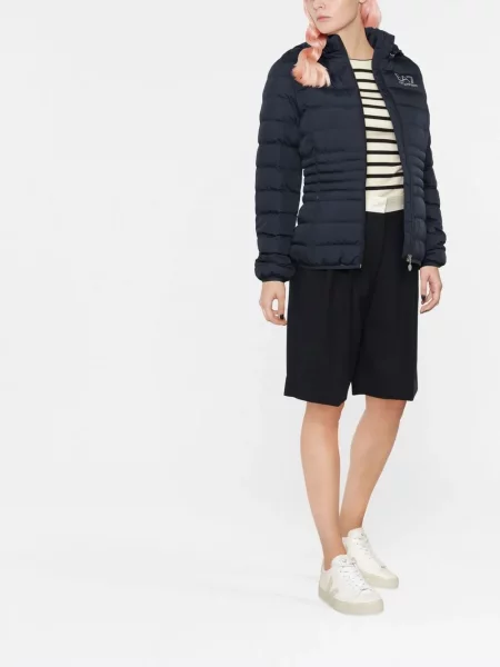 Raštuotas striukė Ea7 Emporio Armani izoliuoti mėlyna
