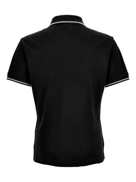 Поло тениска Versace Jeans Couture бродирана черно