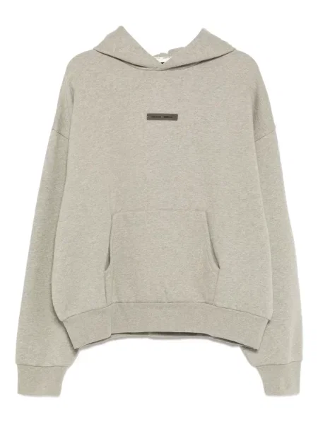 Klasična majica s kapuljačom Fear Of God Essentials od flisa siva