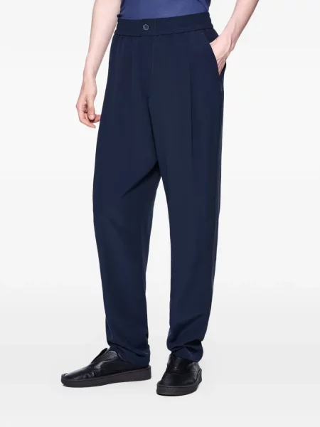 Pantaloni Giorgio Armani plisate albastru