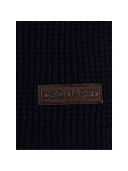 Szal Dsquared2 z logo niebieska