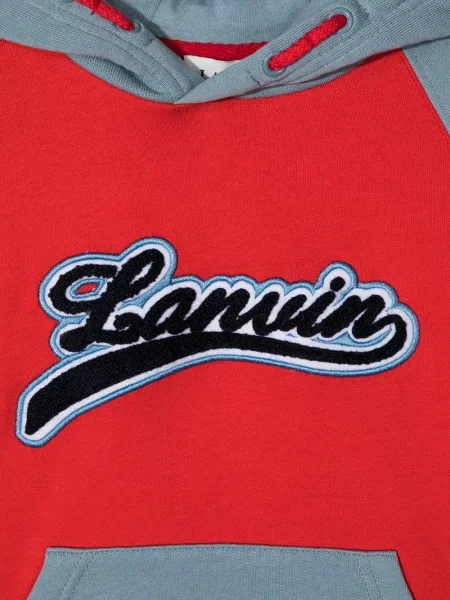 Bluza z kapturem dziecięca Lanvin Enfant czerwona