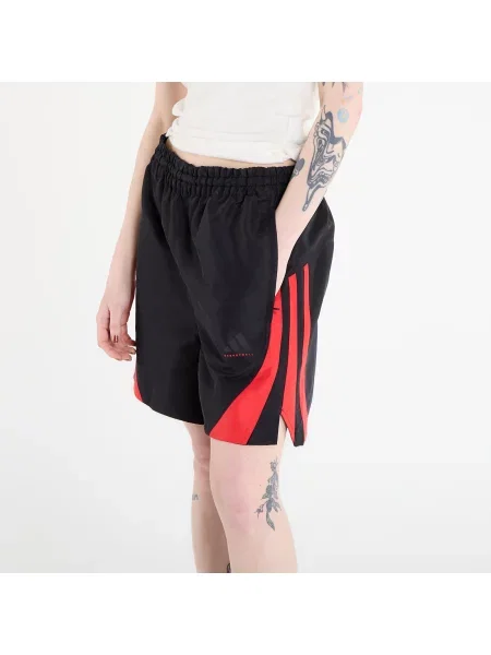 Σορτς adidas Basketball Woven Shorts Black/ Pure Ruby M μαύρο