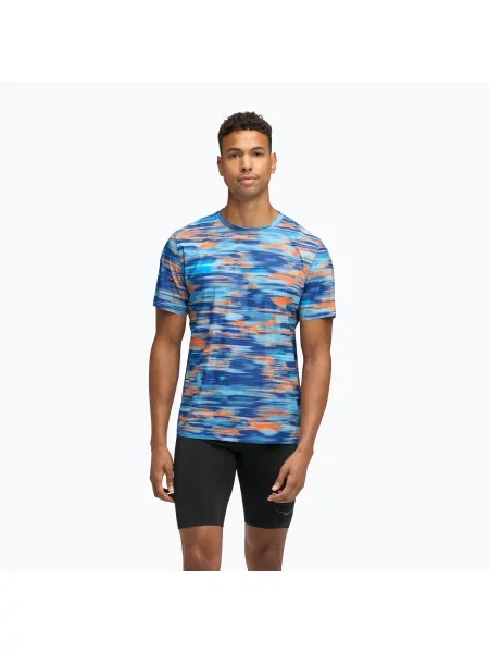 Мъжка тениска за бягане HOKA Airolite blue blurr синьо