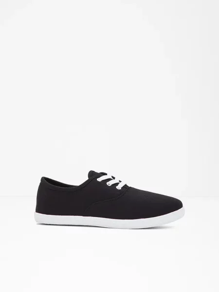 Sneakersy z bawełnianego płótna czarne