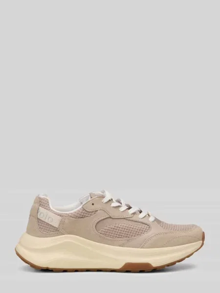 Sneakersy z licowej skóry bydlęcej i z wstawką z siateczki model LIV' Marc O'polo