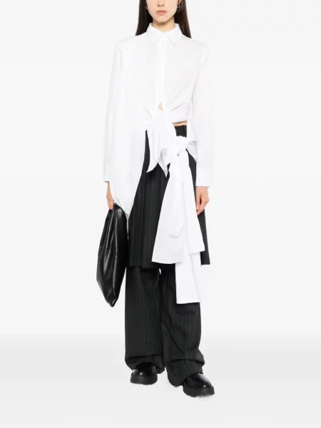 Cămașă Yohji Yamamoto asimetrică alb