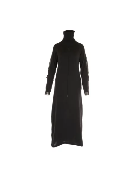 Dzianinowa sukienka dzianinowa Y-3 z kapturem garniturowa czarna