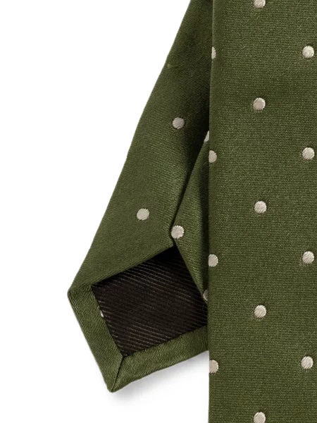 Cravată Tom Ford de mătase cu buline verde