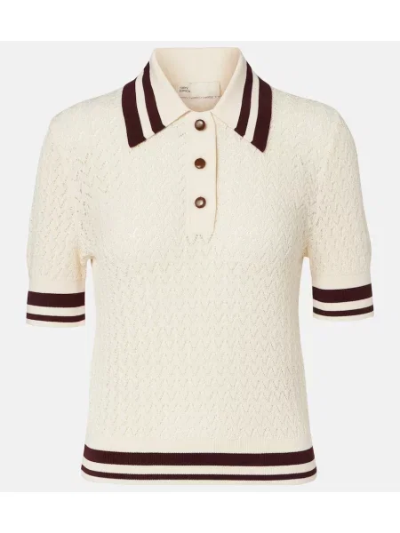 Polo Tory Burch alb
