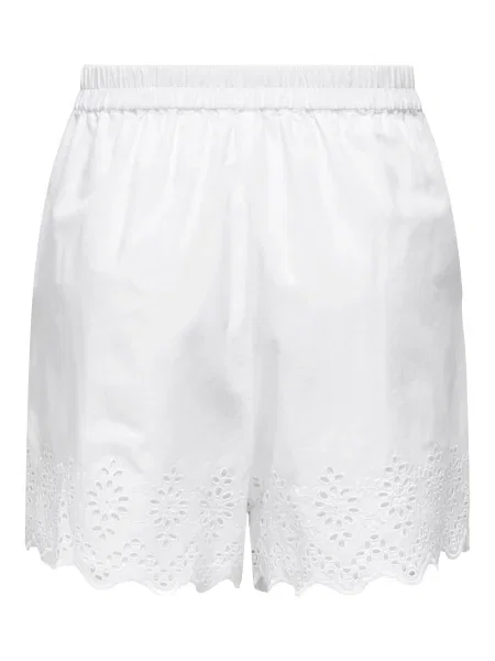ONLY Pantaloni ONLLOU' alb