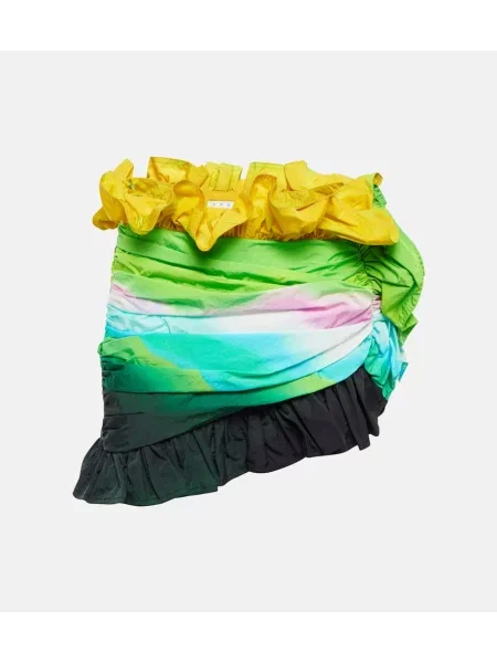 Spódnica Area z falbankami zielona