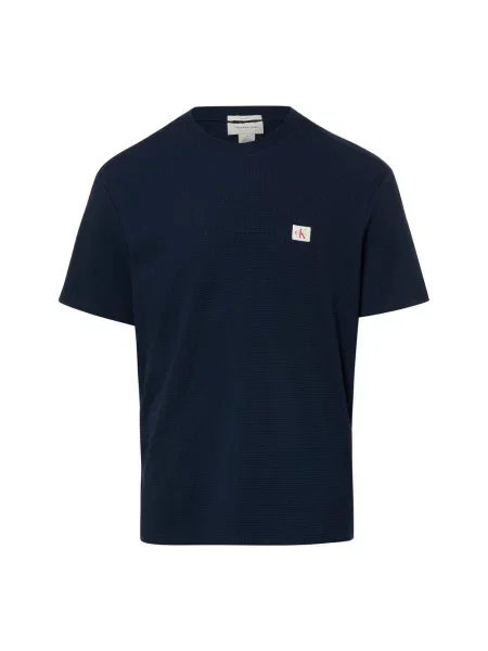 Koszulka Calvin Klein Jeans z krótkim rękawem niebieska