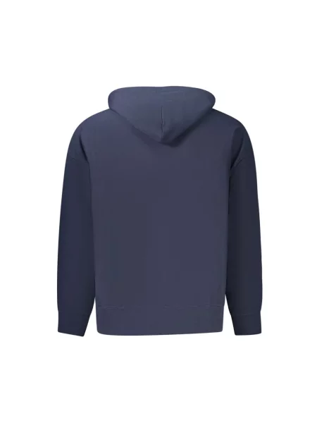 Bluza z kapturem Calvin Klein Jeans z kapturem niebieska