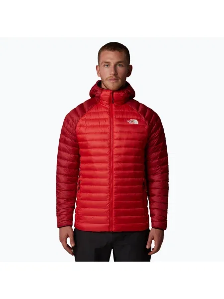 Мъжко пухено яке The North Face Bettaforca Lt Down Hoodie high risk red/garnet red червено