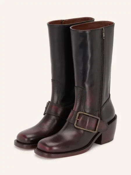 Dries Van Noten Botki Motocyklowe braun