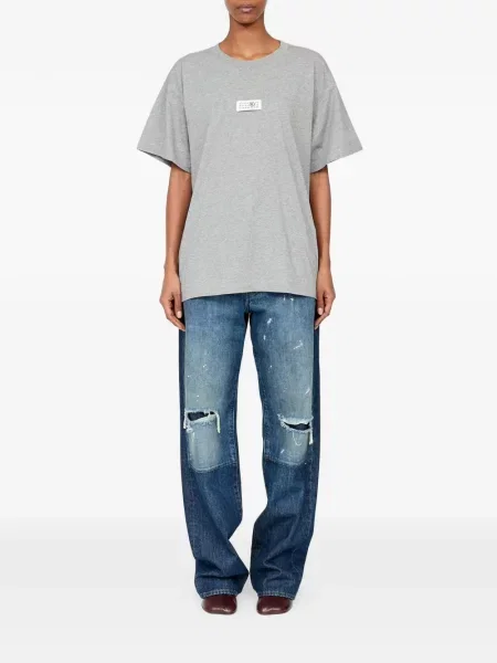 Μπλούζα Mm6 Maison Margiela από ζέρσεϋ γκρι