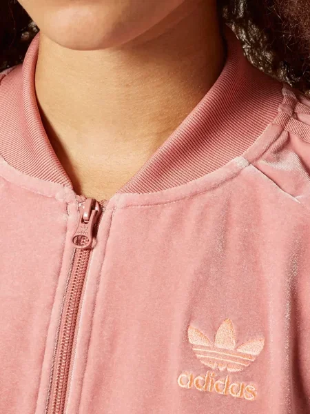 Legginsy Adidas do biegania z nadrukiem z dekoltem w serek czerwone