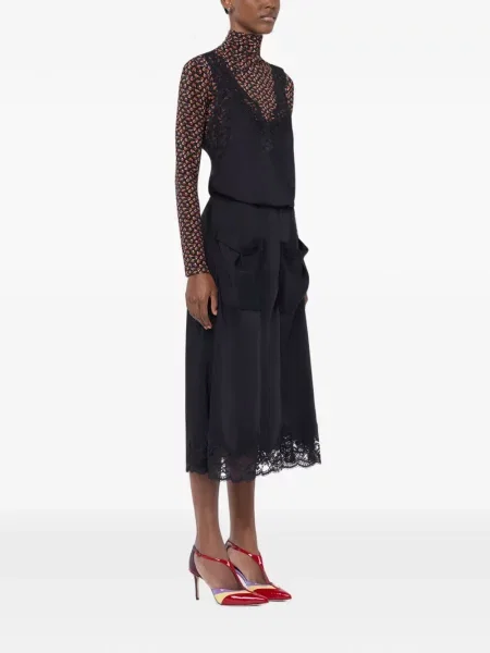 Rochie midi Rabanne din satin negru