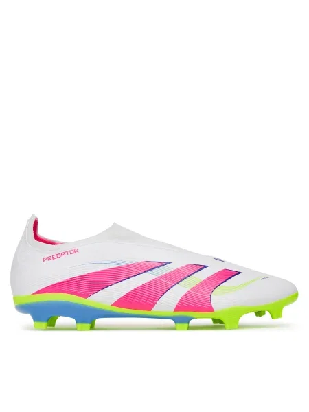 Ghete pentru fotbal adidas Predator League Laceless Firm/Multi-Ground alb