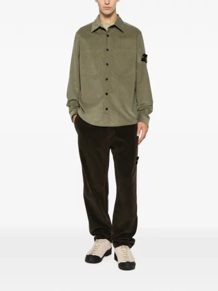 Samt košulja Stone Island kamenje zelena