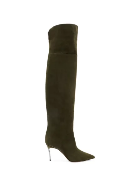 Cizme peste genunchi Casadei verde