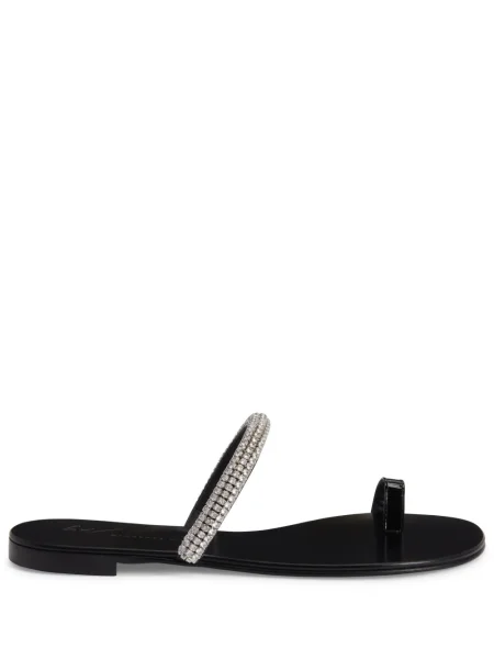 Sandale Giuseppe Zanotti fără toc negru