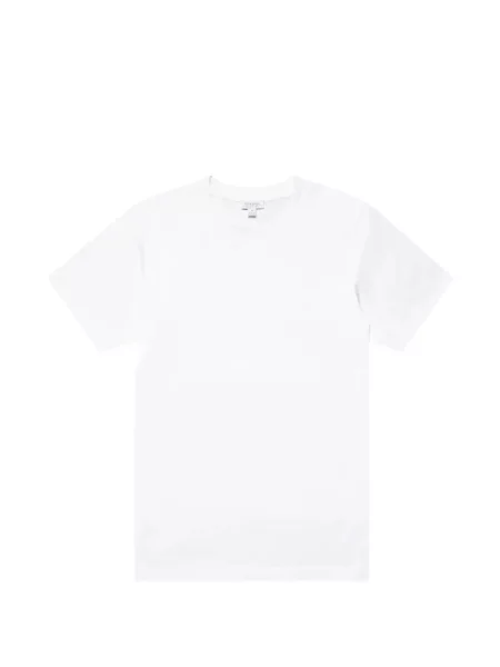 Tricou Sunspel cu decolteu rotund alb