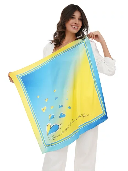 Шелковый платок Myscarf желтый