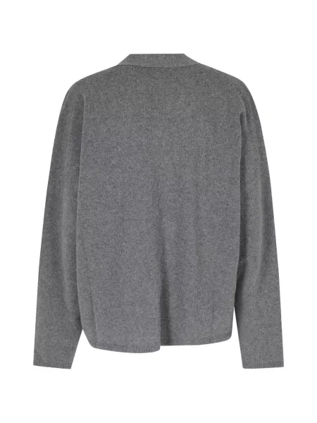 Cardigan Alysi cu decolteu în V cu model argyle gri