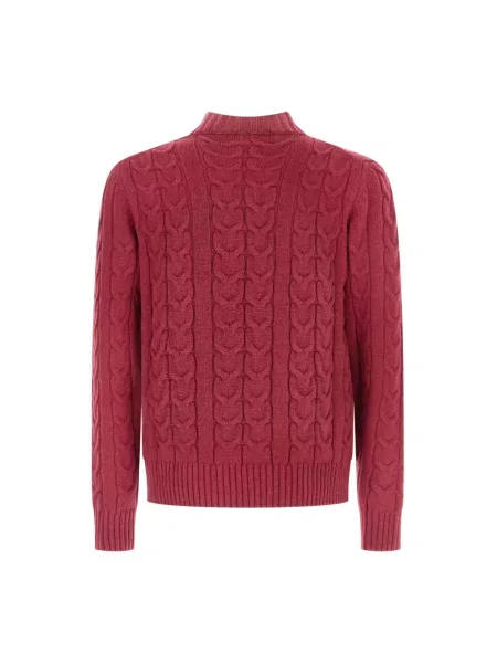 Sweter z golfem Zanone wełniany czerwony
