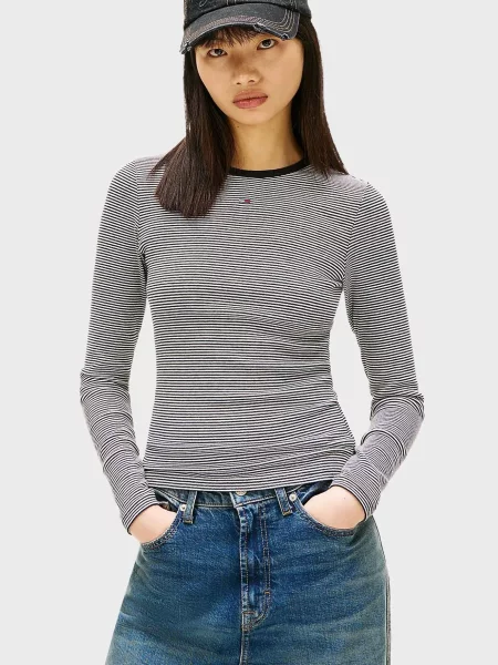 Смугастий лонгслів Tommy Jeans