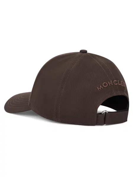 Czapka z daszkiem Moncler brązowa