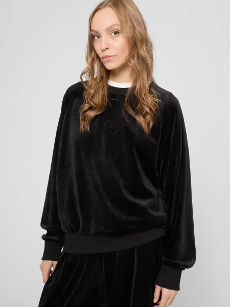 Велюровий світшот Prpy чорний