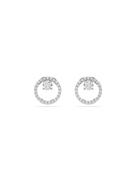 Swarovski Akcesoria Kobieta ONE SIZE Kryształowe Kolczyki Stud Eleganckie Biżuteria szary
