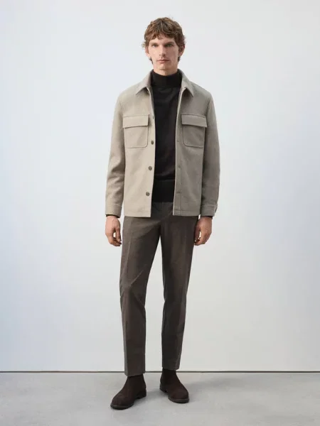 Spodnie slim fit w kratę tabaczkowy brąz Mężczyzna 48 MANGO MAN