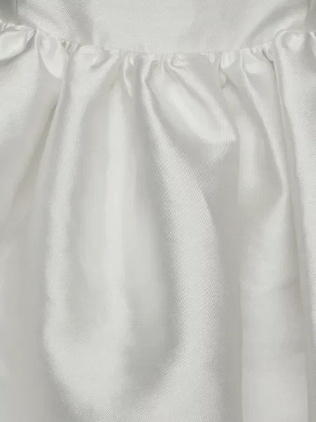 Rochie mini Solace London din satin evazată alb