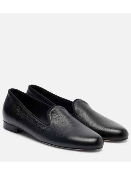 Pantofi loafer Toteme din piele negru