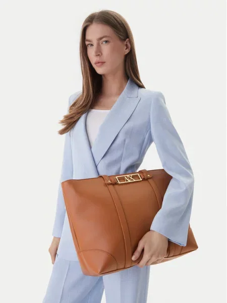 Kabelka Armani Exchange hnedá