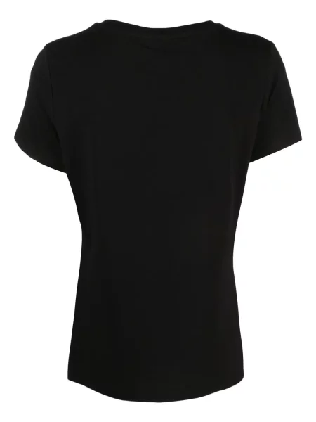 Raštuotas džersis marškinėliai Dkny juoda